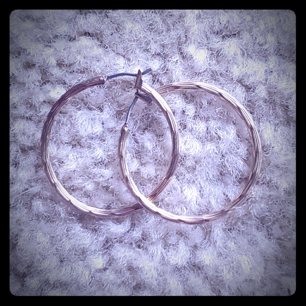 Gold hoop earrings